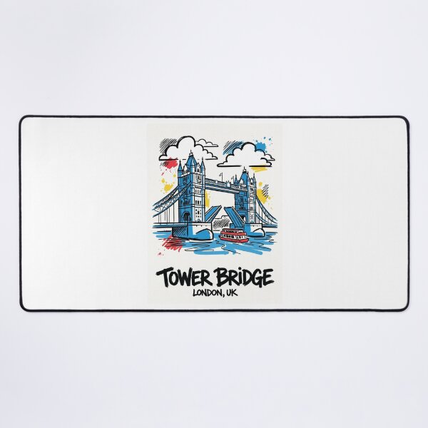 Item preview, Tower Bridge London Landmark UK Art Print designed and sold by Merch by Das Design Studio.