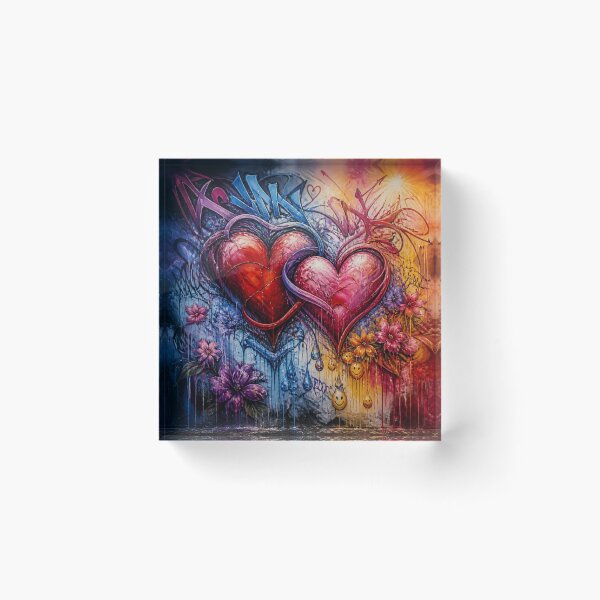 Item preview, Entwined Hearts Graffiti Bloom designed and sold by Lespribos .