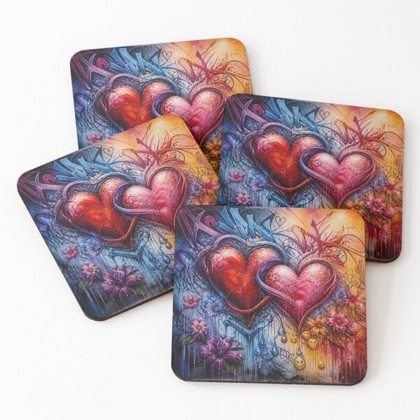 Item preview, Entwined Hearts Graffiti Bloom designed and sold by Lespribos .