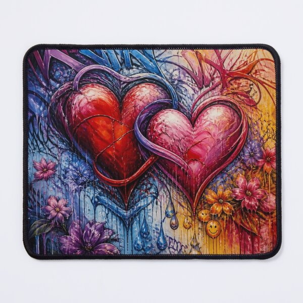 Item preview, Entwined Hearts Graffiti Bloom designed and sold by Lespribos .