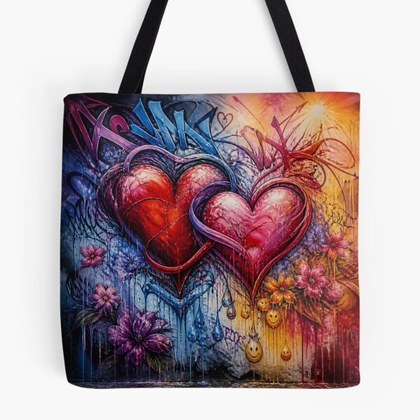 Item preview, Entwined Hearts Graffiti Bloom designed and sold by Lespribos .