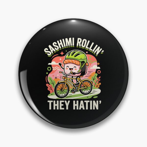 Artikelvorschau, Sashimi Rollin' They Hatin' Funny Sushi Cyclist Food Pun entworfen und verkauft von PopStars1993.