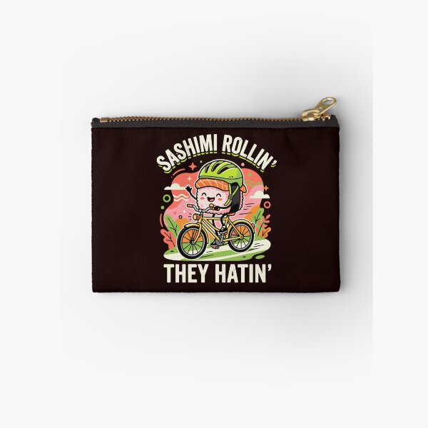 Item preview, Sashimi Rollin' They Hatin' Funny Sushi Cyclist Food Pun designed and sold by PopStars1993.