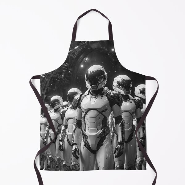 Aperçu de l'œuvre Soldats de science-fiction en noir et blanc créée et vendue par BUTTER7FLY.