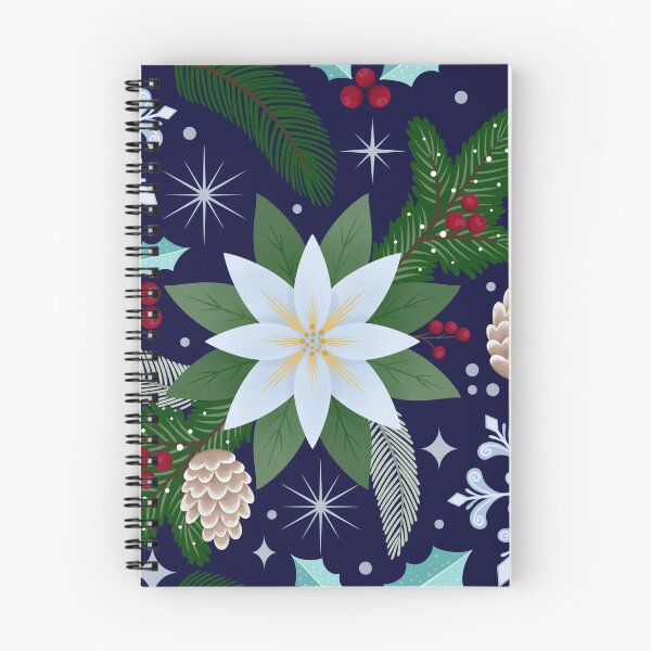 Item preview, Cozy Winter White Poinsettia Pine Seamless Pattern Graphic designed and sold by DiNata.