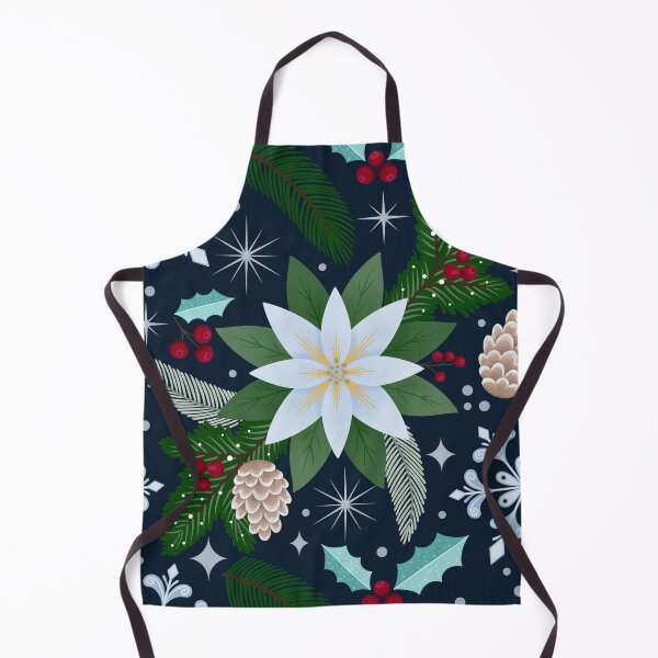 Item preview, Cozy Winter White Poinsettia Pine Seamless Pattern Graphic designed and sold by DiNata.