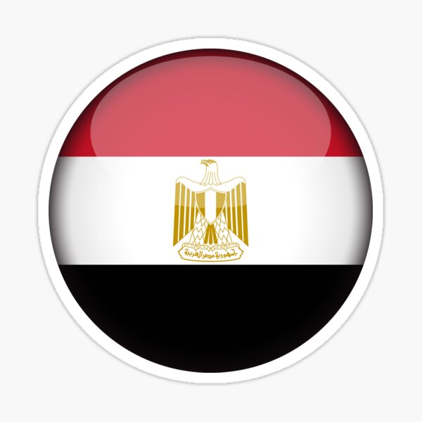 Item preview, Egyptian 3D Round Flag Egyptian Pride Design designed and sold by yazdogs.