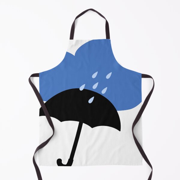Item preview, Rainy Day Blue Cloud and Black Umbrella Silhouette designed and sold by ZorianArt.
