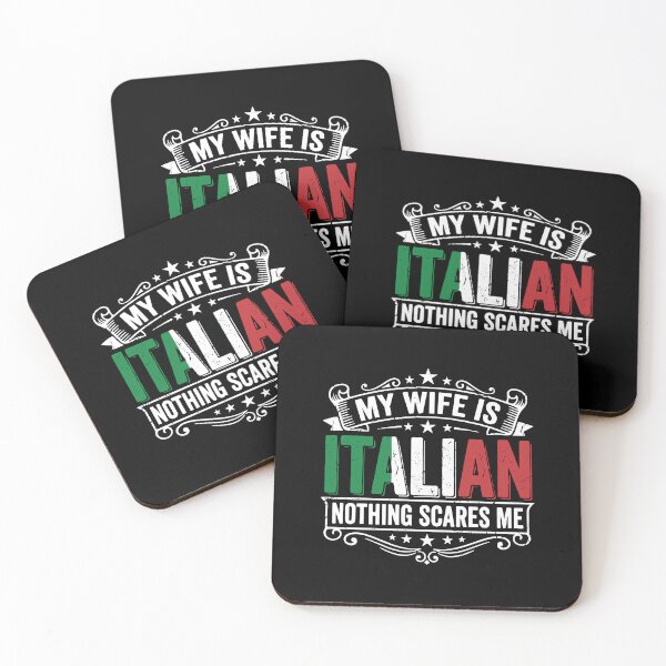 Item preview, My Wife Is Italian Nothing Scares Me Husband Italian Heritage Funny Marriage designed and sold by PopStars1993.