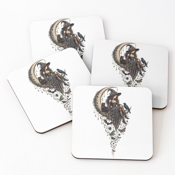 Item preview, ✨ MOONSTRUCK & MACABRE ✨  • Whimsy After Dark - WITCH & HER FAMILIARS designed and sold by WheelieGdArt.