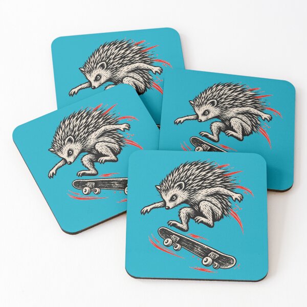 Item preview, Skating Hedgehog Kickflip – 90s Retro Skate Punk Art designed and sold by SVox.