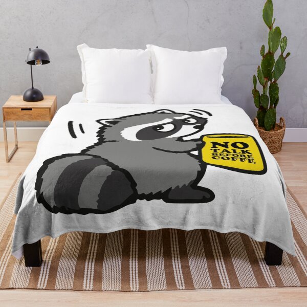 Item preview, No Talk Before Coffee Raccoon designed and sold by benyrhmt.