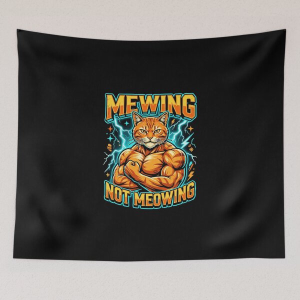 Item preview, Mewing Not Meowing Jawline Fitness Cat Muscle designed and sold by PopStars1993.