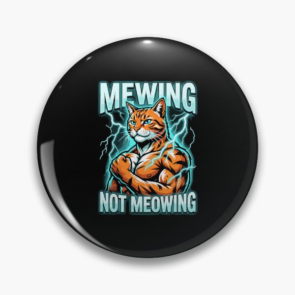 Item preview, Mewing Not Meowing Muscular Cat Fitness Humor designed and sold by PopStars1993.