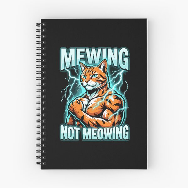 Item preview, Mewing Not Meowing Muscular Cat Fitness Humor designed and sold by PopStars1993.