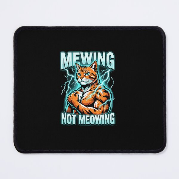 Item preview, Mewing Not Meowing Muscular Cat Fitness Humor designed and sold by PopStars1993.