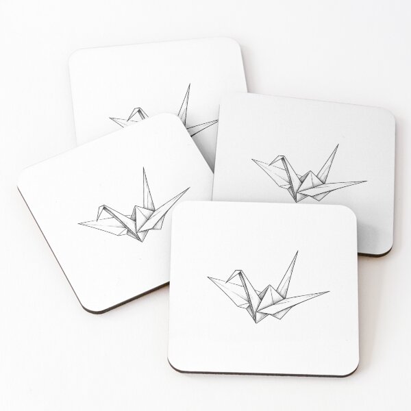 Item preview, Minimalist Origami Crane Japanese Art Print designed and sold by KissatenLine.