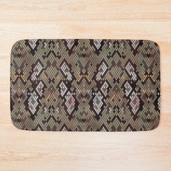 Item preview, Muddy Green Brown Snake Skin Pattern - Luxe Stylish Realistic Reptile Texture designed and sold by thecolorbirdie.