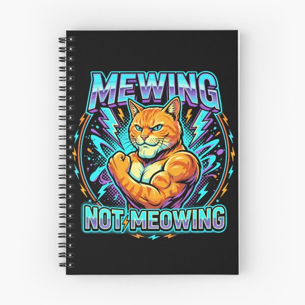 Item preview, Mewing Not Meowing Mewing Enthusiast Jawline Fitness Cat designed and sold by PopStars1993.