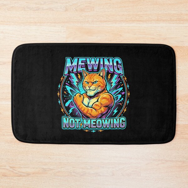 Item preview, Mewing Not Meowing Mewing Enthusiast Jawline Fitness Cat designed and sold by PopStars1993.