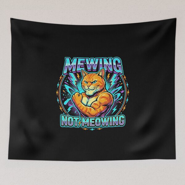 Item preview, Mewing Not Meowing Mewing Enthusiast Jawline Fitness Cat designed and sold by PopStars1993.