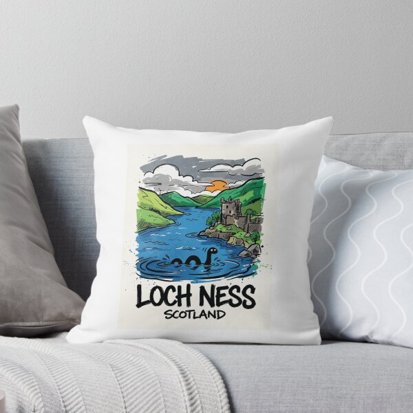 Item preview, Loch Ness Monster Scotland Highlands Art designed and sold by Merch by Das Design Studio.