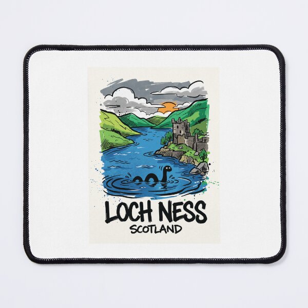 Item preview, Loch Ness Monster Scotland Highlands Art designed and sold by Merch by Das Design Studio.