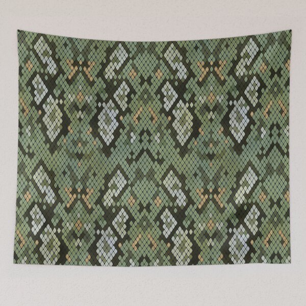 Item preview, Green Snake Skin Pattern - Luxe Stylish Realistic Reptile Texture designed and sold by thecolorbirdie.