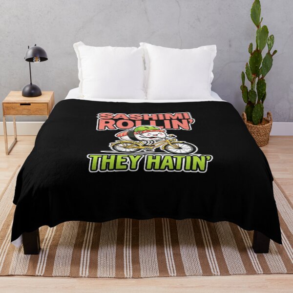 Item preview, Sashimi Rollin' They Hatin' Funny Sushi Cycling Japanese Food Pun designed and sold by PopStars1993.