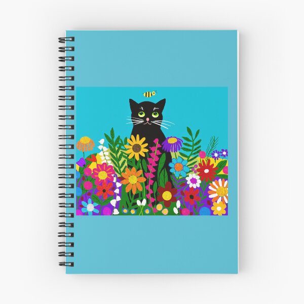 Item preview, Black Cat in Flower Field designed and sold by Elaine M Hayward .