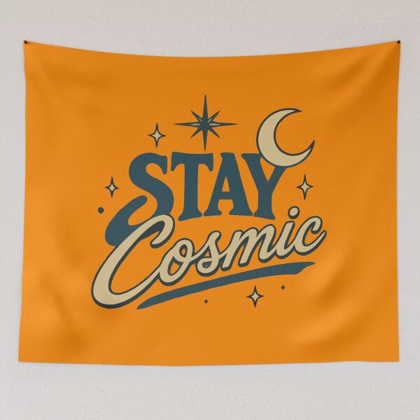 Item preview, Stay Cosmic Retro Typography Space Quote designed and sold by PIXTRX.