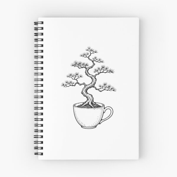 Item preview, Minimalist Bonsai Coffee Cup Japanese Art Print designed and sold by KissatenLine.