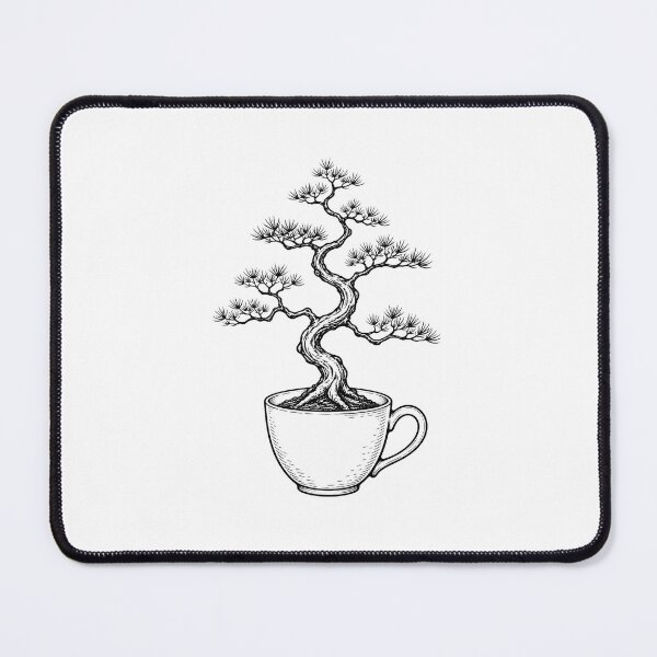 Item preview, Minimalist Bonsai Coffee Cup Japanese Art Print designed and sold by KissatenLine.
