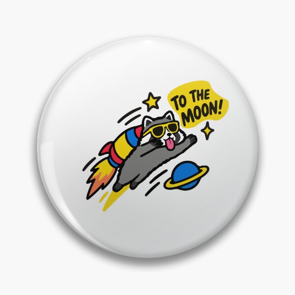 Item preview, To The Moon Raccoon designed and sold by benyrhmt.