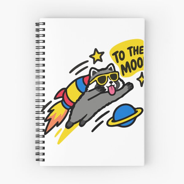 Item preview, To The Moon Raccoon designed and sold by benyrhmt.