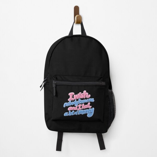 Item preview, I Wish Nobody Knew Me and I Had a Lot of Money – Fluffy Y2K Typography designed and sold by ManggaeJM.