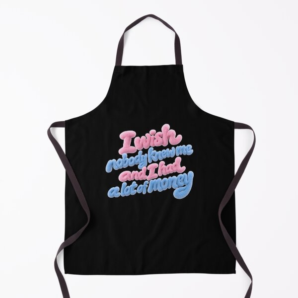 Item preview, I Wish Nobody Knew Me and I Had a Lot of Money – Fluffy Y2K Typography designed and sold by ManggaeJM.