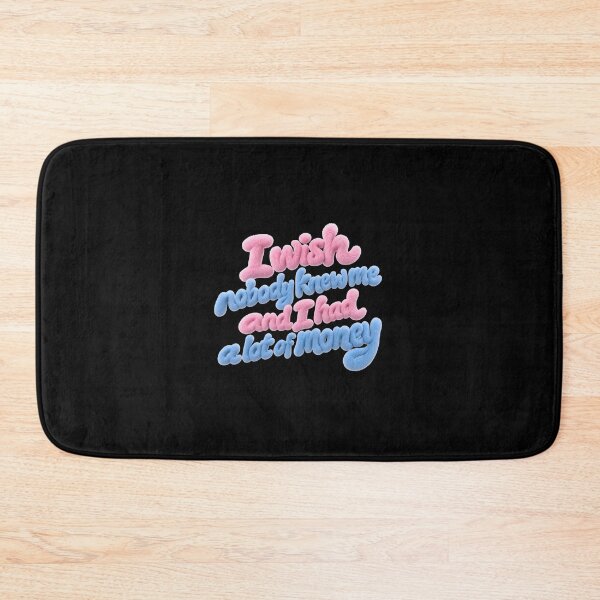 Item preview, I Wish Nobody Knew Me and I Had a Lot of Money – Fluffy Y2K Typography designed and sold by ManggaeJM.
