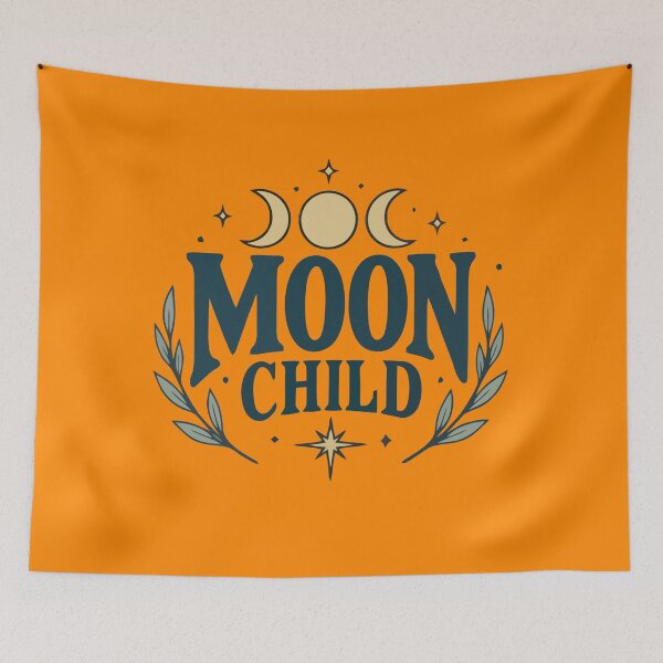 Item preview, Moon Child Floral Wreath Celestial Art designed and sold by PIXTRX.