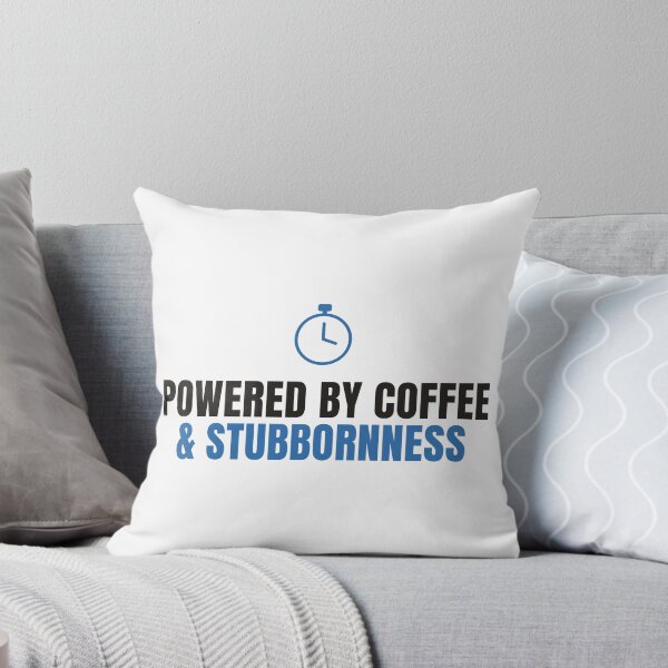 Item preview, Powered By Coffee And Stubbornness - Runner Shirt designed and sold by NorrStudio.