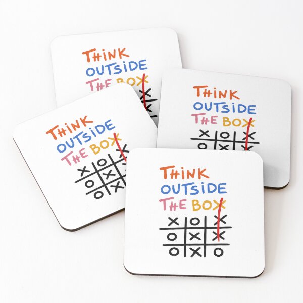 Item preview, Think Outside The Box Funny Tic Tac Toe Motivational Art designed and sold by wecrea.
