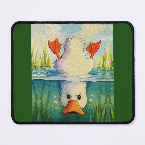 Item preview, Calm Above Determined Below – Funny Duck painting designed and sold by RamyGallery.