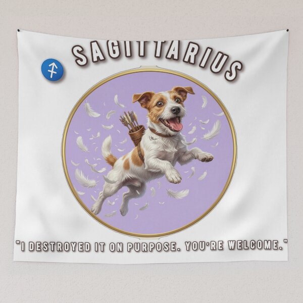 Item preview, Sarcastic Sagittarius Dog Funny Chaos Zodiac Astrology Gift designed and sold by Addy77shop.