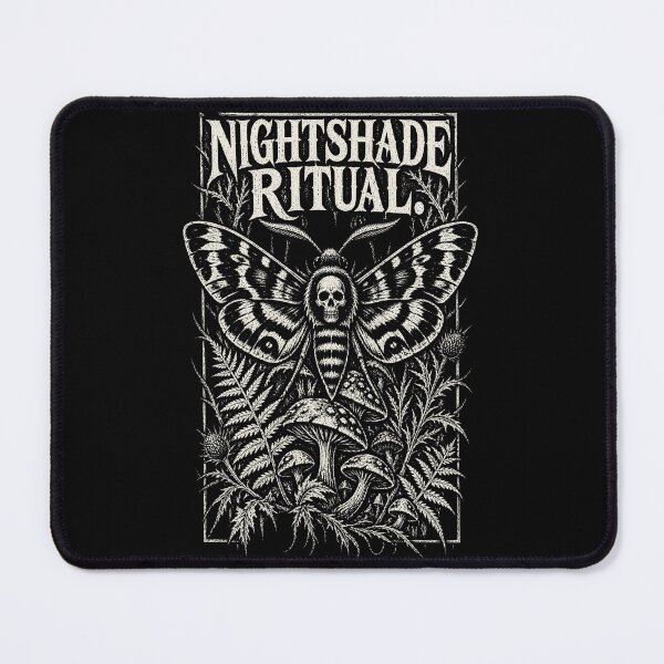 Item preview, Nightshade Ritual – Death’s-Head Hawkmoth Gothic Linocut Art designed and sold by Anyshca.