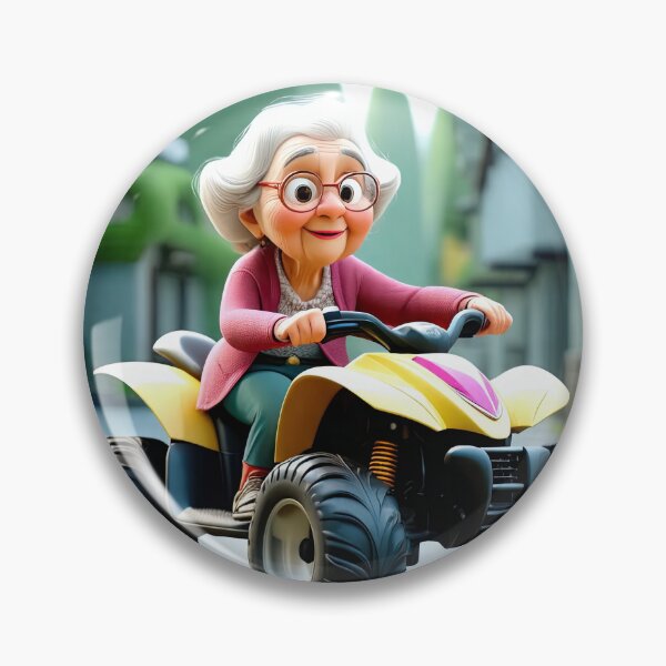 Item preview, Old Fart Driving a quad bike designed and sold by Colin Bentham.