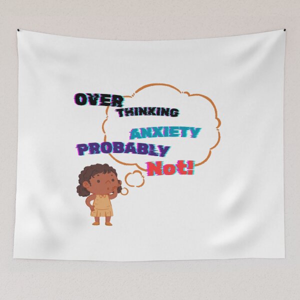 Item preview, Probably Overthinking – Cute Funny Anxiety Design designed and sold by Matheist.