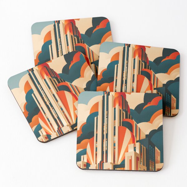 Item preview, Wall Art - Postcard - Art Deco Skyscraper Illustration - #4 designed and sold by ForeverPrintsOK.