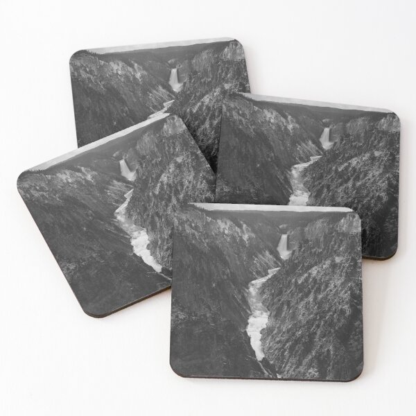 Item preview, Grand Canyon of the Yellowstone and Falls classic black and white photographic art print by F. Jay Haynes designed and sold by Astrid Arkhangelsky.