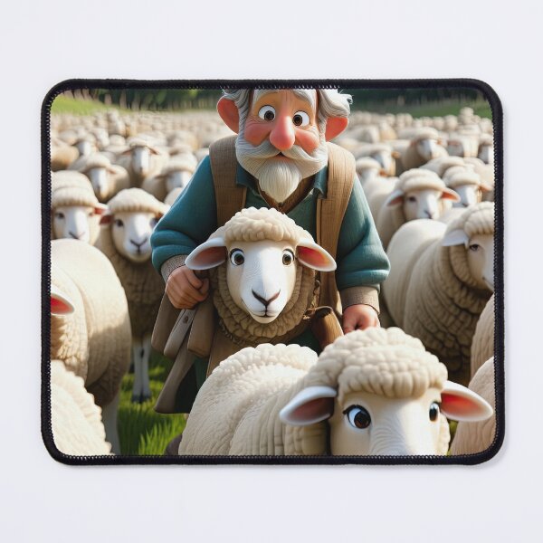Item preview, Old Fart herding sheep designed and sold by Colin Bentham.