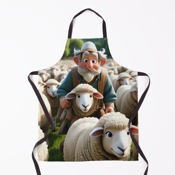 Item preview, Old Fart herding sheep designed and sold by Colin Bentham.